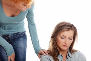 woman offering comfort